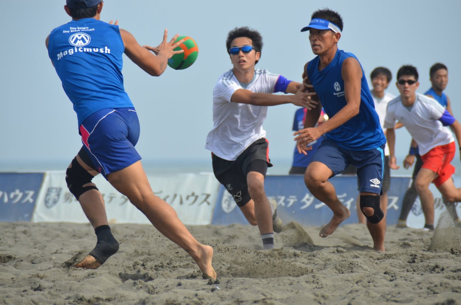 ビーチラグビーの試合
